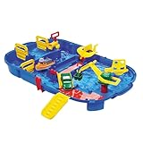 Aquaplay 8700001516 - Wasserbahn Set 'Schleusenbox', 27-teilig