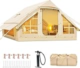 Meulbaty 300x210x195cm Camping Aufblasbares Zelt für 2-4 Personen mit 6 Großen...
