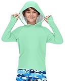 BesserBay Kinder Minze UV Shirt Bademode Schwimmshirt Kapuzen mit UV-Shutz UPF...