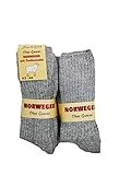 3 oder 6 Paar Norweger Socken ohne Gummi 72% Wolle mit Frotteesohle Herren...