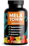 Melatonin Gummies 60x mit 0,5 mg bioaktivem Melatonin - leckerer...
