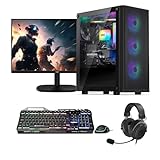 Basic Gaming Komplett PC Set Ryzen 3 3200G, 16 GB DDR4, 1000 GB SSD M.2, Win 11...