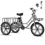 ELEKGO 20 Zoll E Bike Dreirad, 48V 18AH abnehmbare Batterie Tragfähigkeit 200...