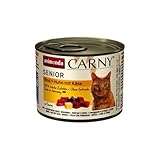 Carny Katzen Nassfutter Senior Rind + Huhn + Käse (6 x 200g), Katzenfutter nass...