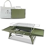Charmline 35x23cm Foldable Portable Holzkohlegrill, Kompakte Tragbare Grill für...