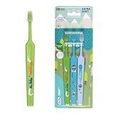 TePe Mini Zahnbürste, Extra Soft, farblich sortiert, 3 Stk., Kinderzahnbürste,...