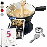 Ottia Fondue Set für 2, 3, 4, 5, 6 Personen aus Gusseisen & Emaille. Als...