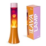 Fisura - Rosa Lavalampe mit orangefarbener Basis und Glas mit einzigartigem...