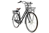 Adore Alu E-City-Bike Damen 28'' Cantaloupe schwarz Frontmotor 36 V/10,4 Ah 3...