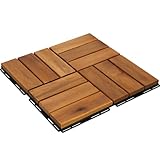 2m² Holzfliesen Terrassenfliesen Holz Fliesen Mosaik 30x30 cm - 22 STK...