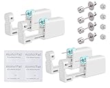 4 Stück Einweg-Ohr-Piercing Pistole, Ohrlochstechpistole, Mit eingebauten...