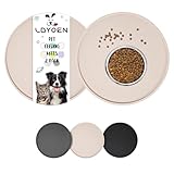 LDYOEN 2 Stück Napfunterlage für Hund Katzen, Hundenapf Unterlage Katzennapf...