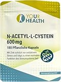 N-ACETYL-L-CYSTEIN 600 mg; mit Zink; in pflanzlichen Kapseln - 180 Kapseln