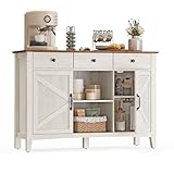 VASAGLE Küchenschrank, Sideboard mit Schubladen, Aufbewahrungsschrank mit...