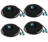 BURI 4x Perlschlauch 60m (4x15m) – Bewässerungsschlauch mit Anschlussarmatur...