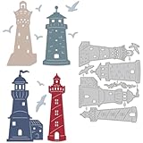DELORIGIN 4 Stil Leuchtturm Stanzformen Kartenränder Stich Stanzform...