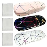Xpieoyrm 3 Stück Brillenetui Hardcase, Hardcase Brillenetui, Kratzfeste...
