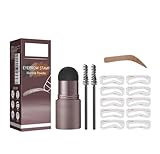Augenbrauen Stempel Pulver Set mit 10 Augenbrauen Schablonen Stempel &2 Braue...