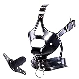 lovgrl BDSM Maske SM Kopfmaske mit Mundknebel Verstellbare Leder Bondage Fetisch...