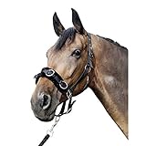 HKM SPORTS EQUIPMENT Kappzaum aus Nylon mit Plüschpolsterung, schwarz, Vollblut...