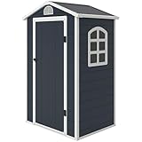 Outsunny Gerätehaus Kunststoff 1,9m² 134x104x204cm Geräteschuppen mit...
