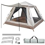 Gziztx Camping Zelt 4-6 Personen 240x240x154 cm Pop Up Zelt für Familien im...