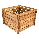 NATIV Komposter Garten, Holzkomposter Stecksystem, Gartenkomposter 100 x 100 x...