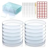 15 x Kunststoff-Petrischalen mit Deckel, Sterilisierte Petrischale, Petrischale...