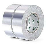 BOMEI PACK Aluminium Klebeban 2 Rollen 50mm x 50 m, selbstklebendes...