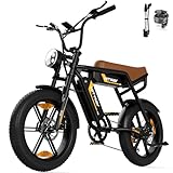 HITWAY E Bike Elektrofahrrad für Erwachsene 20 Zoll 4.0 Breitreifen Ebikes, 48V...