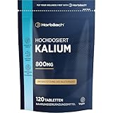 Kalium Hochdosiert aus Kaliumcitrat | 120 Vegane Tabletten | 800mg pro Tag |...