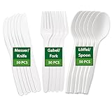 BIODORF Umweltfreundliche Mehrweg Besteck | 150 Stück (je 50 Kompostierbare...