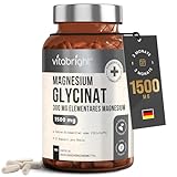 Magnesium Glycinat 180 Kapseln | 300mg Elementares Mg | 1500mg Pro Dosis |...