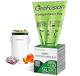 GreFusion Biomüllbeutel 6 Liter x 150 Kompostierbare Bio Müllbeutel abbaubarer...