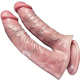 20CM Realistischer Doppeltköpfiger Flüssig Silikon Dildo Realistischer Dildo...