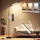HANDSONIC LED Stehlampe Dimmbar 18W 1650LM Schwarz,Standleuchte Wohnzimmer mit...