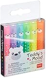 Legami - 6er Set Mini Textmarker Teddy's Mood, 6 Stück (1er Pack)