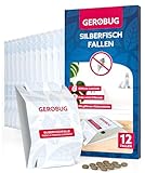 Gerobug Silberfischfalle 12 Stück - Leimfalle mit giftfreiem Lockmittel zur...