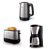 Philips HD9350/90 Wasserkocher (2200 Watt, 1.7 Liter) [Energieklasse A+++] +...