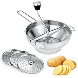 vvhippo Passiergerät aus Edelstahl, 3x Siebeinsatz, Kartoffelpresse für...