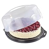 Xavax Kuchen-Transportbox rund mit Deckel Kuchenbehälter 31,5 cm Durchmesser,...