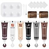 Lederreparatur Creme, 6 Farben Leder Reparatur Set, Lederfarbe Creme, Kunstleder...