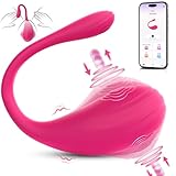 Cacuola Dildo Vibrator mit Doppelseitiges Flattern, 7 Kraftvoll Modi Dildos...