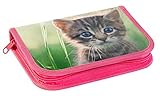 Eberhard Faber 577557 - Federmäppchen Katze, mit 42 Schreibutensilien,...