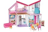 Barbie Malibu Haus, zweistöckige Traumvilla, mit 6 Zimmern, 25+ Barbie...