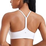 CRZ YOGA Damen Butterluxe Racerback Sport BH Gepolstert Ohne Bügel Y-Rücken...