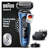 Braun Series 6 Elektrorasierer mit EasyClick Barttrimmer Aufsatz, SensoFlex...