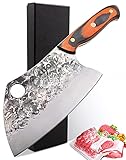 Kitory Serbisches Hackmesser 18 cm Chinesisches Küchenmesser für Fleisch und...