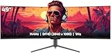 GAMEPOWER WQ49 Curved Gaming Monitor, 49 Zoll, 144Hz, 1ms, ultrawide, 32:9 DFHD...