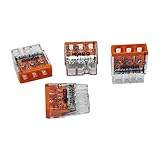Wago 50 Stück Anschlussklemme COMPACT Ø 0,5-2,5 mm² 3-polig transparent...